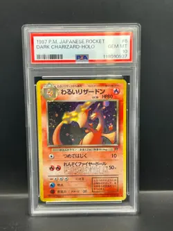 Pokemon PSA 10 GEM JAPANESE Dark Charizard No 006 Rocket Gang Holofoil S#0937 - Image 1