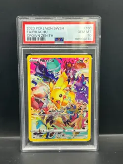 Pokemon PSA 10 GEM MT Pikachu 160/159 Crown Zenith Full Art Holofoil 2023 S#9873 - Image 1