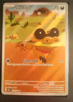 Sandile 135/086* - Pokemon TCG - Black Bolt Illustration Rare Holo NM English - Image 2