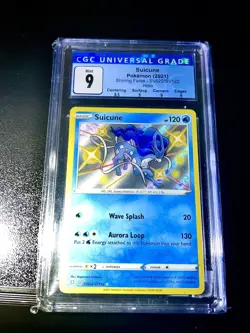 2021 Shining Fates Suicune SV022/SV122 Shiny Vault Holo Pokemon CGC 9 Mint - Image 1