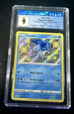 2021 Shining Fates Suicune SV022/SV122 Shiny Vault Holo Pokemon CGC 9 Mint - Image 3