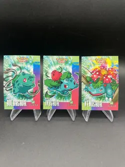 Bulbasaur Ivysaur Venusaur Cracked Ice Holo Pokemon 2024 Database Attacks Peru - Image 1