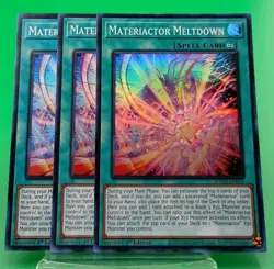 3x YU-GI-OH! Materiactor Meltdown SUDA-EN059 Super Rare - Image 1