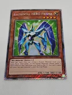 Yugioh Elemental HERO Prisma RA03-EN193 Platinum Secret Rare 1st - Image 2