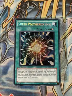 Yugioh Super Polymerization LCGX-EN101 Secret Rare 1st Edition NM EU - Image 1