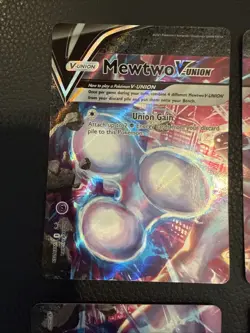 Mewtwo V-Union Set - Pokemon Sword & Shield Promo Holo Card NM -B - Image 2