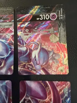 Mewtwo V-Union Set - Pokemon Sword & Shield Promo Holo Card NM -B - Image 3