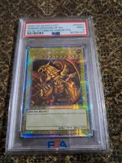 2023 Yu-Gi-Oh! LC01 Winged Dragon of Ra Card PSA 9 QCSE-Attribute Error - Image 1