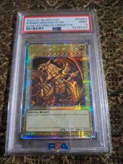2023 Yu-Gi-Oh! LC01 Winged Dragon of Ra Card PSA 9 QCSE-Attribute Error - Image 3