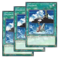 Yugioh - Salvage x 3 - 1st Edition NM - Plus Free Holographic Card - Image 1