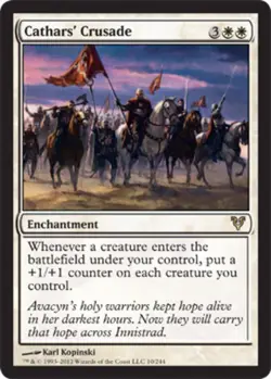 1x Cathars' Crusade Light Play, English Avacyn Restored MTG Magic - Image 1