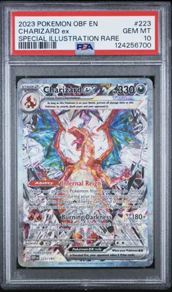 2023 POKEMON OBF EN-OBSIDIAN FLAMES #223 CHARIZARD EX PSA 10 - Image 1