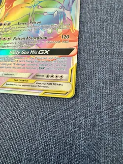 Pokemon TCG S&M Unbroken Bonds Muk & Alolan Muk GX 220/214 Secret Rare Rainbow - Image 3