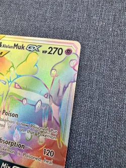 Pokemon TCG S&M Unbroken Bonds Muk & Alolan Muk GX 220/214 Secret Rare Rainbow - Image 4