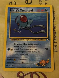 Pokemon TCG Misty's Tentacool Gym Heroes 57/132 Unlimited Uncommon - Image 1