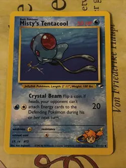 Pokemon TCG Misty's Tentacool Gym Heroes 57/132 Unlimited Uncommon - Image 2