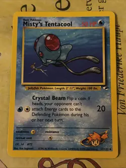 Pokemon TCG Misty's Tentacool Gym Heroes 57/132 Unlimited Uncommon - Image 3