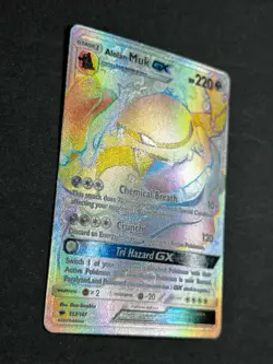 Alolan Muk GX 157/147 Burning Shadows Secret Rare Rainbow Pokemon TCG MP - Image 4