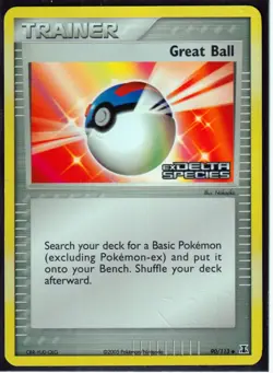 2005 GREAT BALL 90/113 Ex DELTA SPECIES POKEMON-REV HOLO-STAMPED-NM/M - Image 1