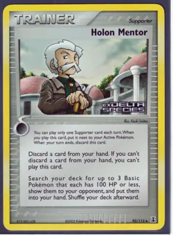 2005 HOLON MENTOR 93/113 Ex DELTA SPECIES POKEMON- REVERSE HOLO-STAMPED NM/M - Image 1