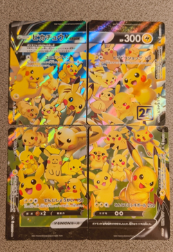Pikachu V-UNION Set 025 026 027 028 S8a 25th Anniversary Japanese Pokemon Mint - Image 1