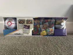 Sealed Pokemon Collector 3-Pack Eevee Treasure Chest + 2 Poke Ball Tins JP0114 - Image 1