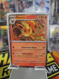 FLAREON SV167 Prismatic Evolutions 'Poster Collection' Promo Pokemon TCG NM - Image 1