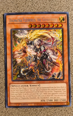 Dogmatika Fleurdelis, the Thunderbolt DOOD-EN026 Secret Rare 1st Ed, Yugioh NM - Image 1