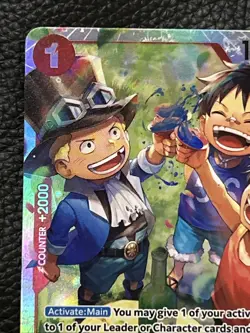 One Piece Ace & Sabo & Luffy OP13-007 SR Foil Carrying On His Will English NM - Image 5