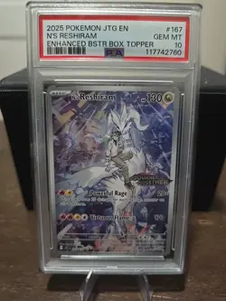Pokemon TCG N's Reshiram Journey Together Stamped Box Topper #167/159 PSA 10 - Image 1