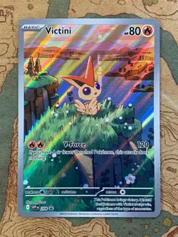 Pokemon Card TCG - Victini SVP 208 Scarlet & Violet Black Star Promo Near Mint - Image 1