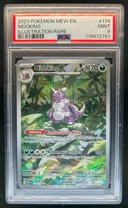2023 Pokemon SV 151 Nidoking FA Illustration Rare #174/165 PSA 9 - Image 1