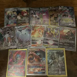 26 Card Pokemon Tcg Lot Including Ex’s, V’s, Vmax’s, And More! - Image 1