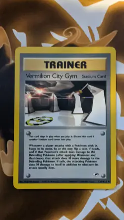 VERMILION CITY GYM 120/132 - Gym Heroes - VINTAGE WOTC Pokemon Card - NM - Image 1