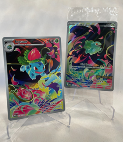 Pokemon Ivysaur Bulbasaur 2-Card Illustr. Rare Lot (incl. Sealed Stamped Promo)! - Image 1