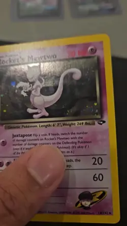Pokemon TCG Rockets Mewtwo Gym Challenge Holo Card 14/132 MP SWIRL - Image 2