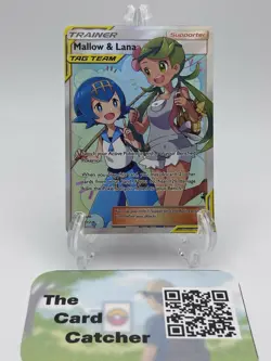 Pokemon TCG Mallow & Lana Cosmic Eclipse Full Art Ultra Rare Card 231/236 NM - Image 1