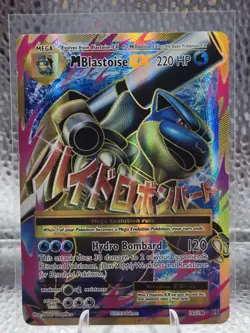 Pokemon TCG Mega M Blastoise EX Evolutions Full Art Ultra Rare Holo Card 102/108 - Image 1