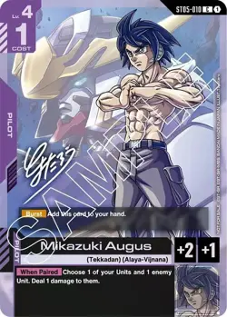 Gundam Card Game ST05-010 C Mikazuki Augus Alternate Art - Image 1