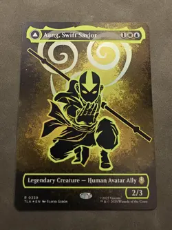 Aang, Swift Savior (Borderless) (Neon Ink Foil) Avatar: The Last Airbender MTG - Image 2