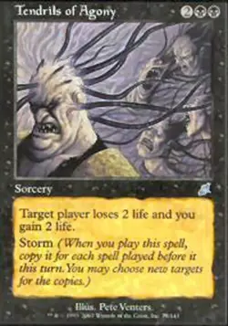 1x Tendrils of Agony - Foil Moderate Play, English Scourge MTG Magic - Image 1
