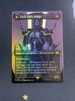 MTG Cecil Dark Knight / Redeemed Paladin 0380 FOIL Borderless Final Fantasy - Image 1