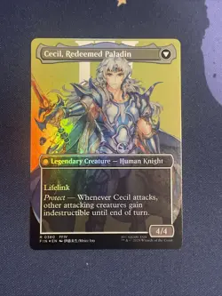 MTG Cecil Dark Knight / Redeemed Paladin 0380 FOIL Borderless Final Fantasy - Image 2