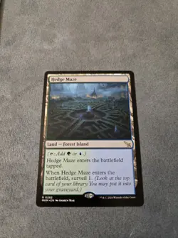 Wizards of the Coast Hedge Maze Murders at Karlov Manor Rare Land Green Blue #2. - Image 1
