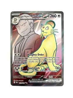 Team Rockets Persian EX 219/182 Destined Rivals Full Art Pokemon TCG Card NM - Image 1