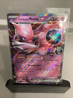 TEAM ROCKET’S MEWTWO EX 2025 Pokemon Destined Rivals DOUBLE RARE Pokemon 81/182 - Image 1