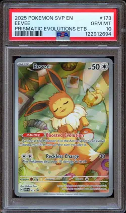 PSA 10 Pokemon Eevee Holo Prismatic Evolutions ETB Black Star Promo 173 - Image 1