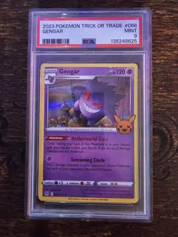 Psa 9 Pokemon 2023 Trick Or Trade Gengar Holo - Image 1