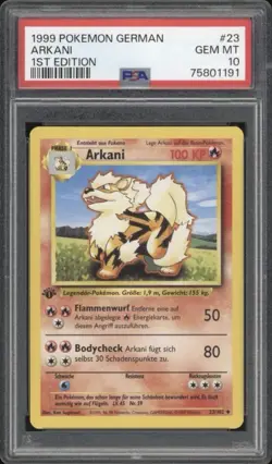 1999 Pokemon GERMAN 1st Edition Base Set Vulnona Zapdos Dragonir Arkani Pikachu - Image 4