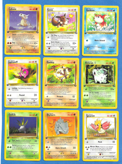 LOT OF 9 DIFFERENT 1999 POKEMON JUNGLE 1ST ED COMMONS -NMMT - Image 1